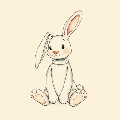 Bashful Christmas Bunny with Personalized Cream Jumper