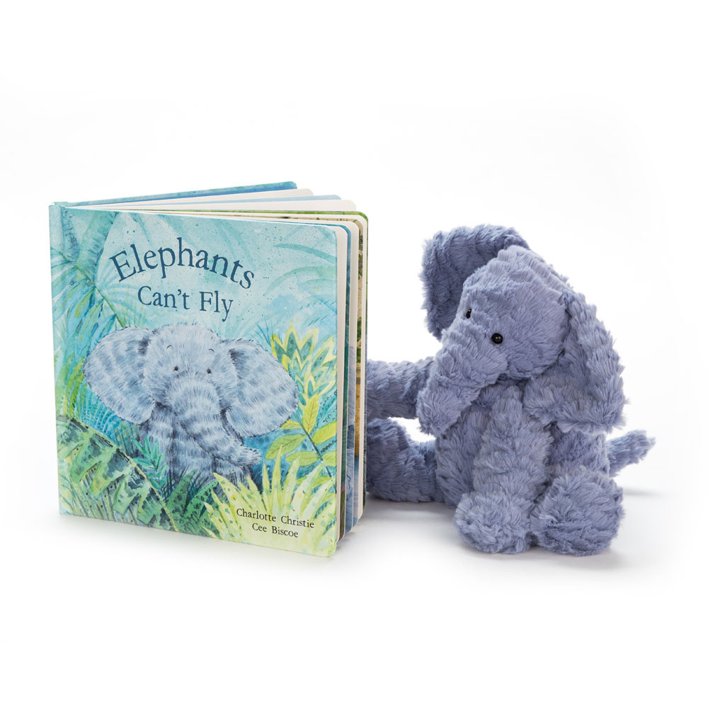 Elephants Can't Fly Book and Fuddlewuddle Elephant (Medium)
