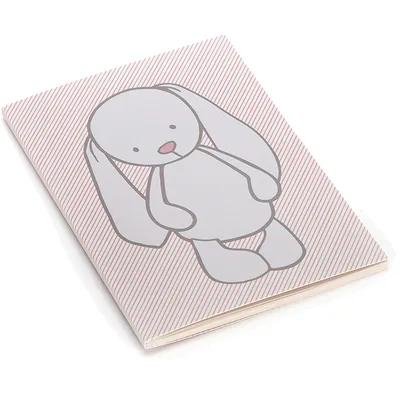 Bashful Bunny Pink Stripes A6 Note Book