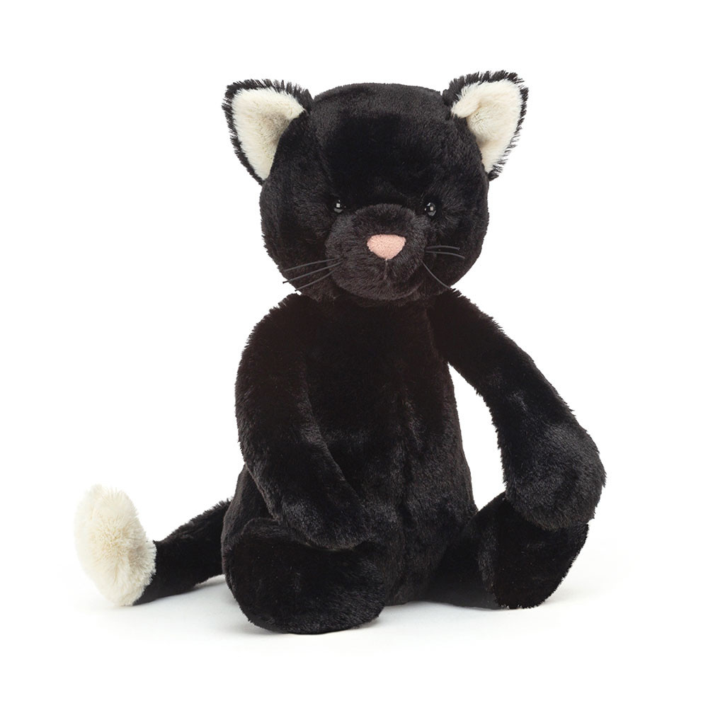 Bashful Black Kitten (Medium)