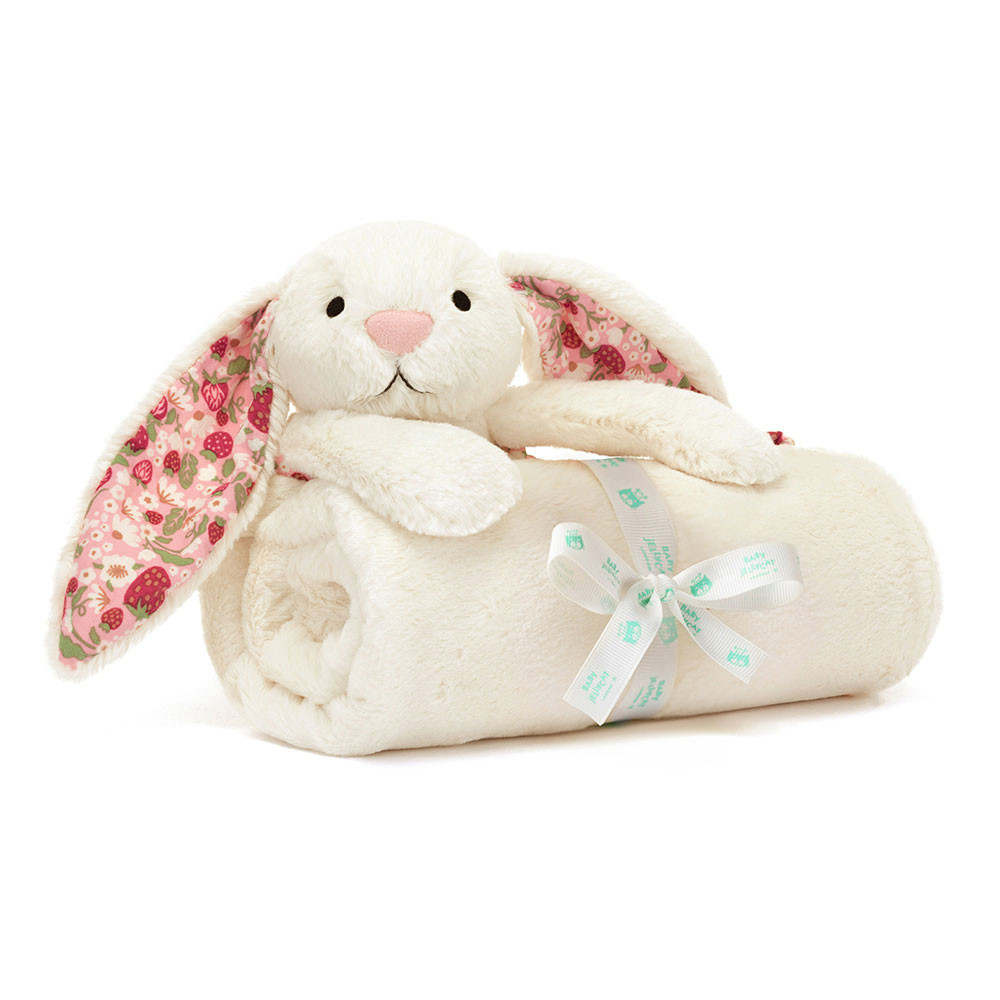 Blossom Cream Bunny 'Berry' Blankie