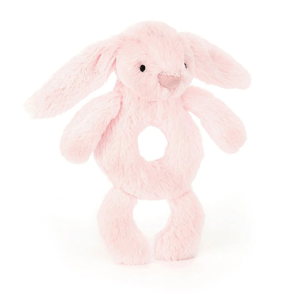 Bashful Bunny Ring Rattle (Pink - Medium)