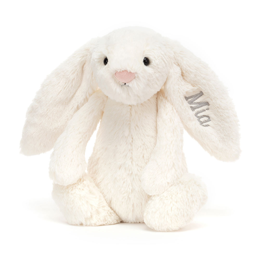 Personalised Bashful Cream Bunny (Medium)