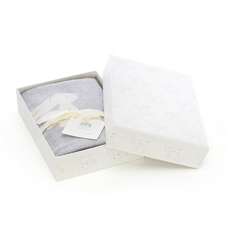 Bashful Silver Bunny Blanket