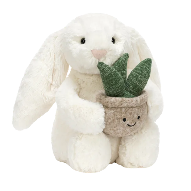 Bunny with Plant (Cream - Large)