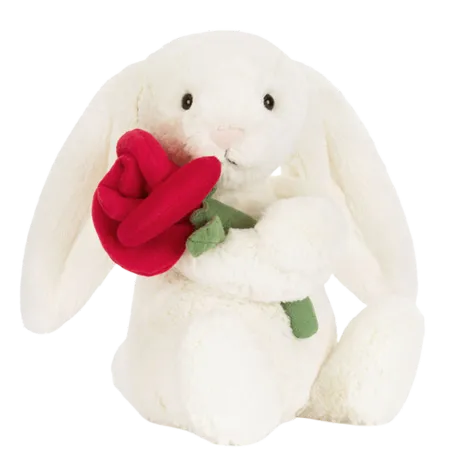 Bunny with Rose (Cream)
