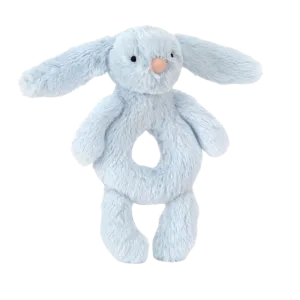 Bashful Bunny Ring Rattle Baby (Blue - Medium)