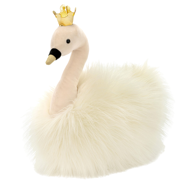 Fancy Swan Fluffy Cushion