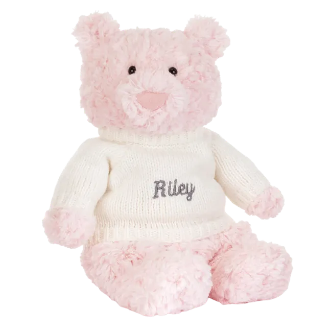 Leola Bear with Personalised Cream Jumper