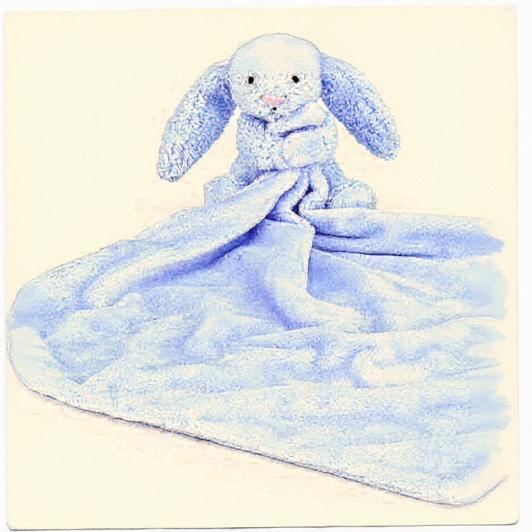 Bashful Blue Bunny Blankie