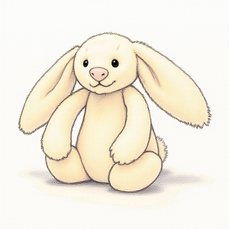 Bashful Buttermilk Bunny (Medium)