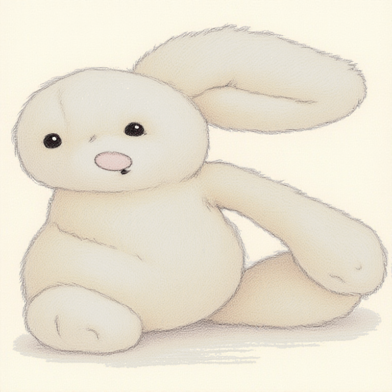 Bashful Cream Mouse (Medium)