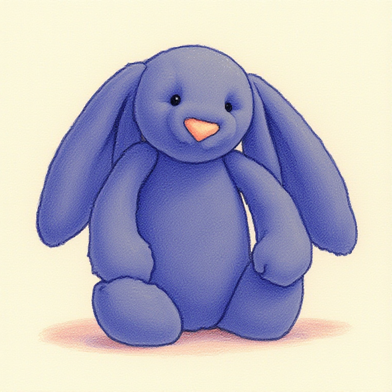 Bashful Navy Bunny (Huge)