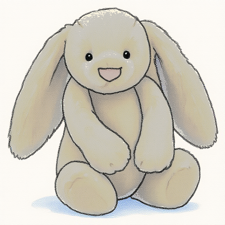 Bashful Oatmeal Bunny (Huge)