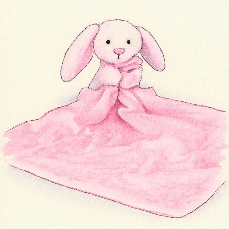 Bashful Pink Bunny Blankie