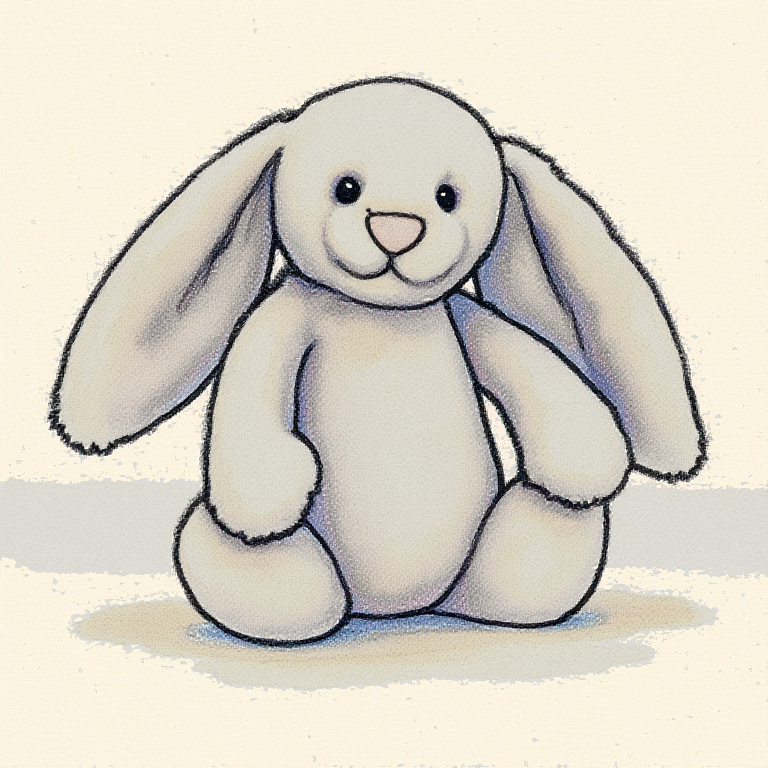 Bashful Silver Bunny (Tiny)