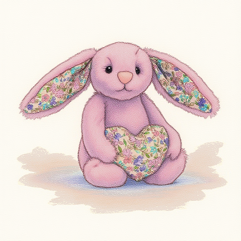 Blossom Heart Tulip Pink Bunny (Original)
