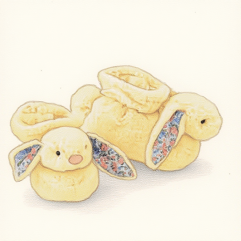 Cream Bunny Booties