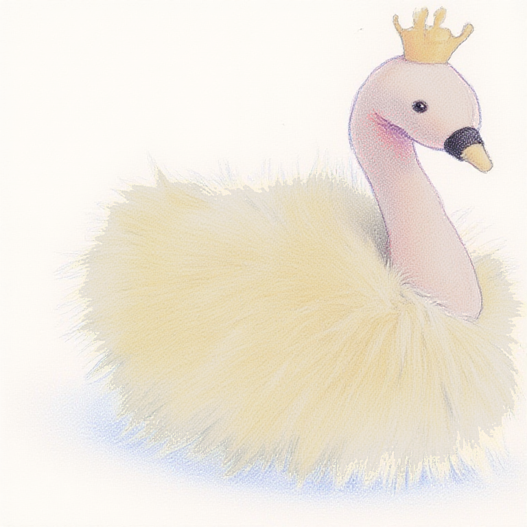 Fancy Swan Fluffy Cushion