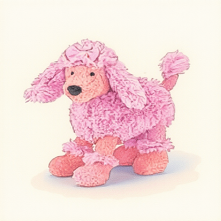 Posing Poodle Pink