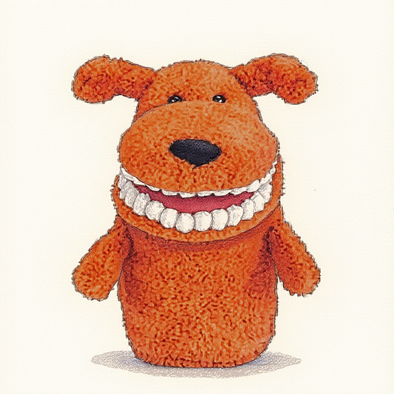 Toothy Mutt Hand Puppet