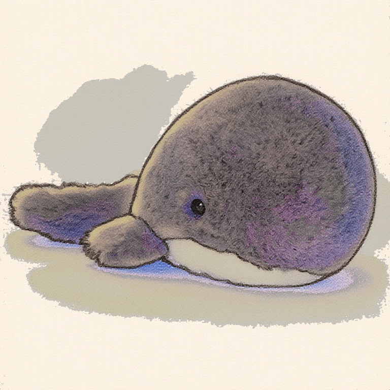 Wavelly Whale (Blue - Medium)