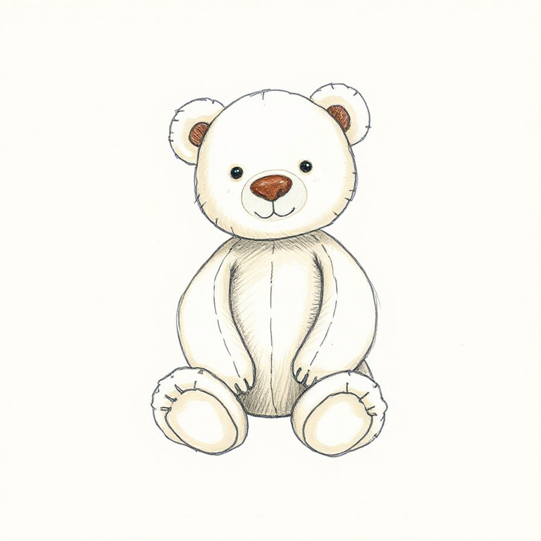 Angora Cocoa Bear (Medium)