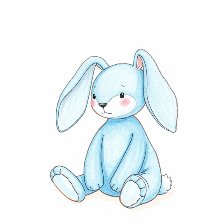 Bashful Blue Bunny Blanket