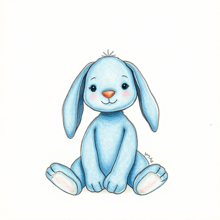 Bashful Blue Bunny Mug