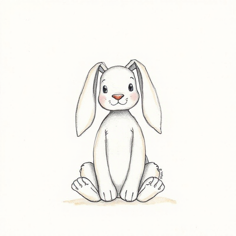 Bashful Bunny Pin Badge