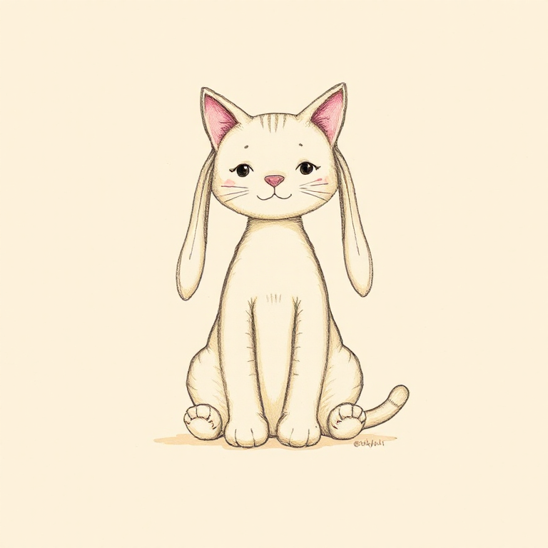 Bashful Cat (Medium)