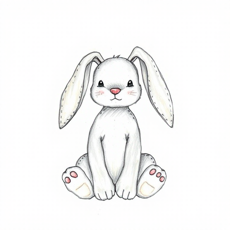 Bashful Charcoal Bunny (Small)