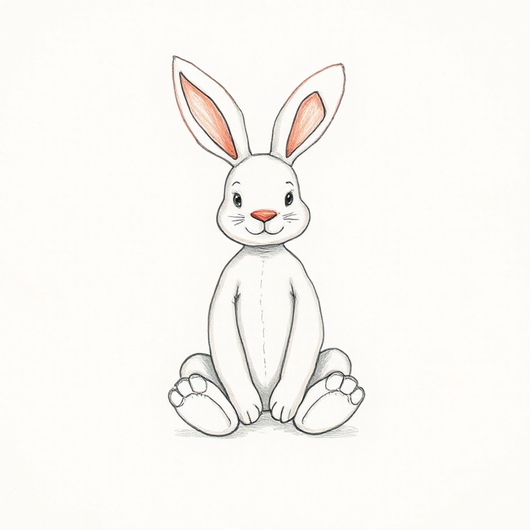 Bashful Cream Bunny Grabber (Medium)