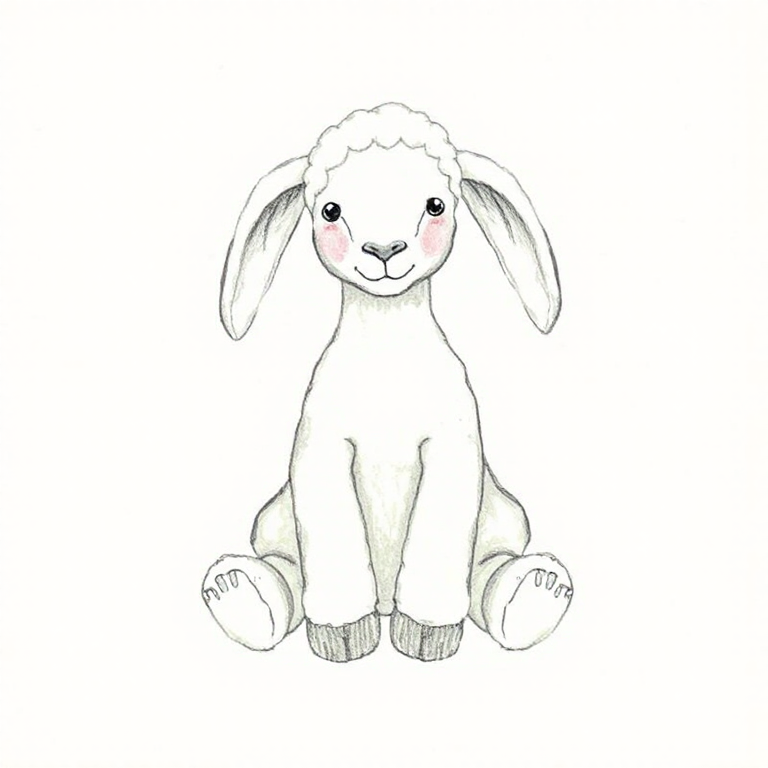 Bashful Greyface Lamb (Medium)