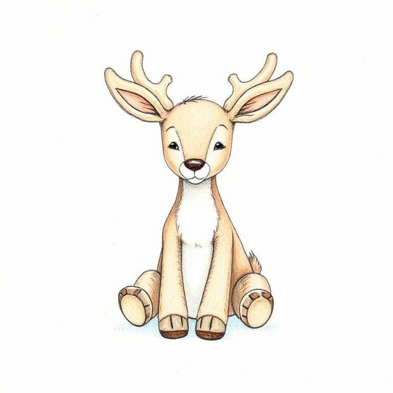 Bashful Pine Reindeer