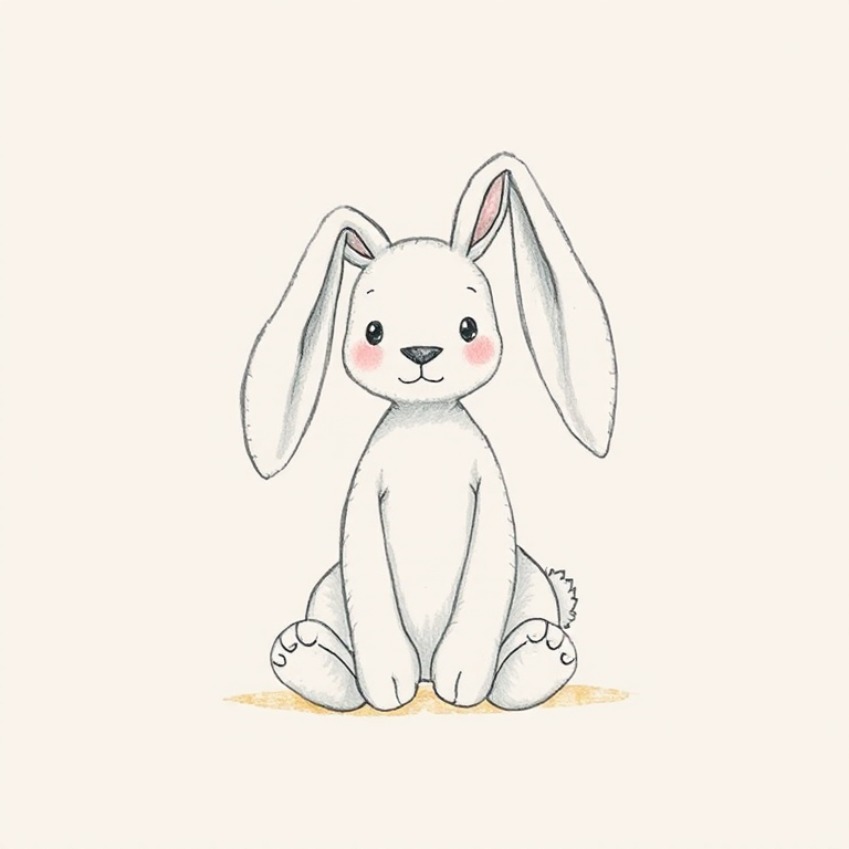 Bashful Silver Snow Bunny