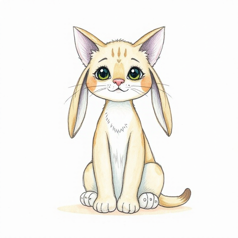 Bashful Tabby Kitten (Medium)
