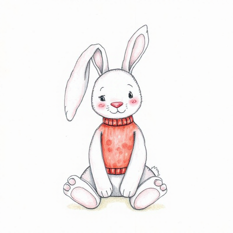 Bashful Tulip Pink Bunny with Personalised Red Jumper