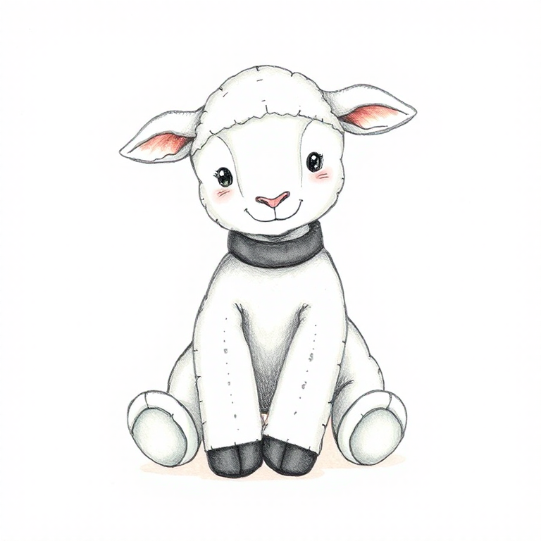 Black and White Pullover Darling Lamb