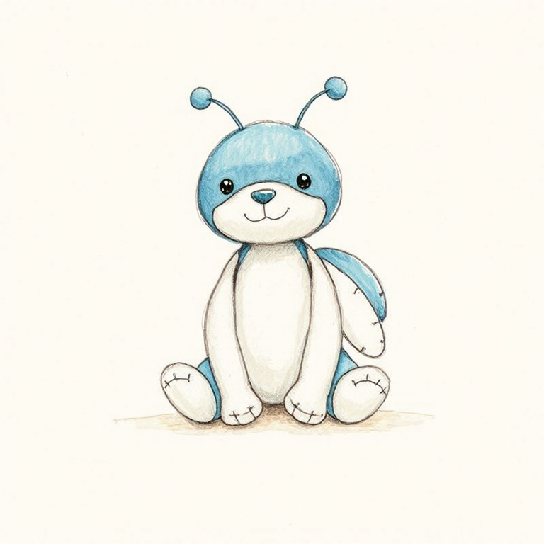 Funky Bug - Blue and White