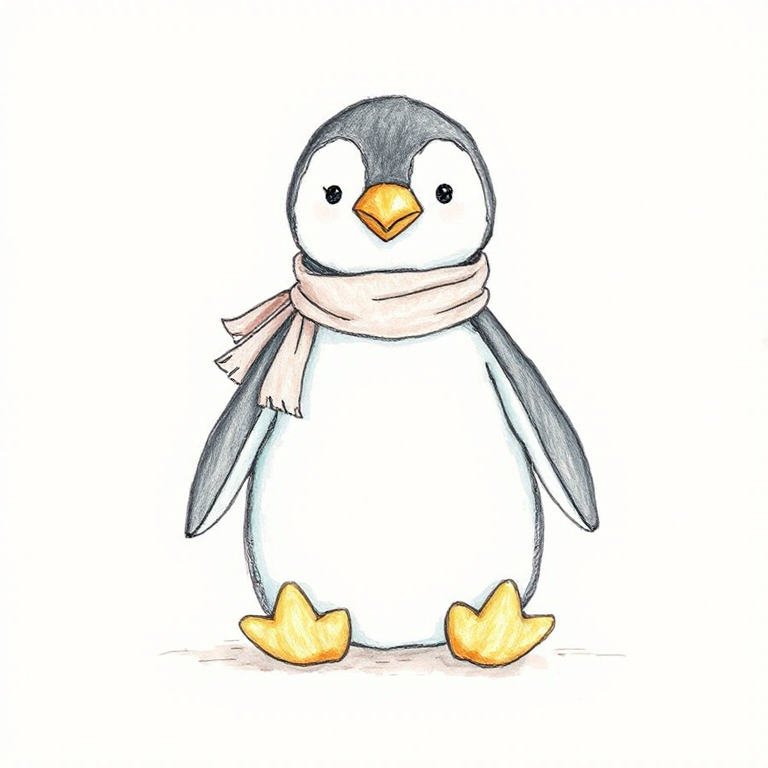 Poppet Penguin with Scarf