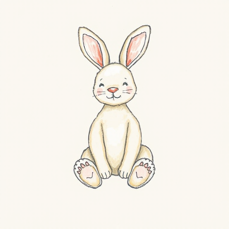 Squiggle Beige Bunny Rabbit