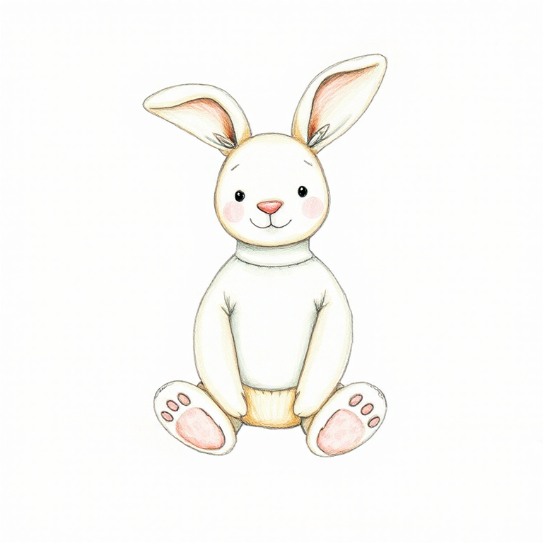Thistlepop Blossom Luxe Bunny with Personalised Cream Jumper