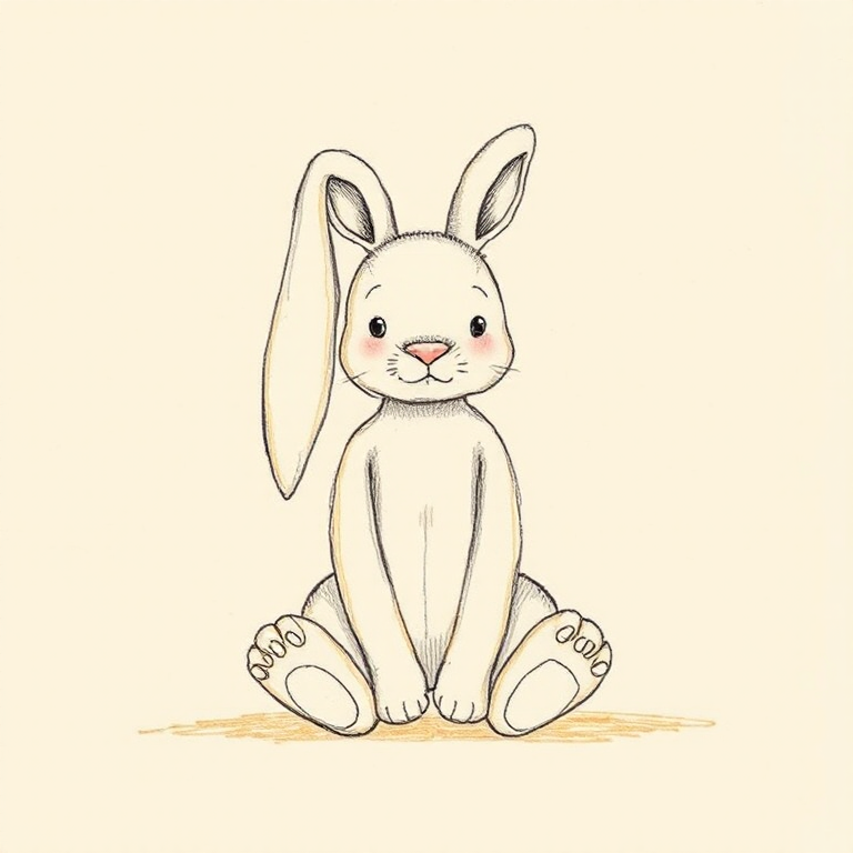 Vintage Bashful Bunny (Bag Charm)